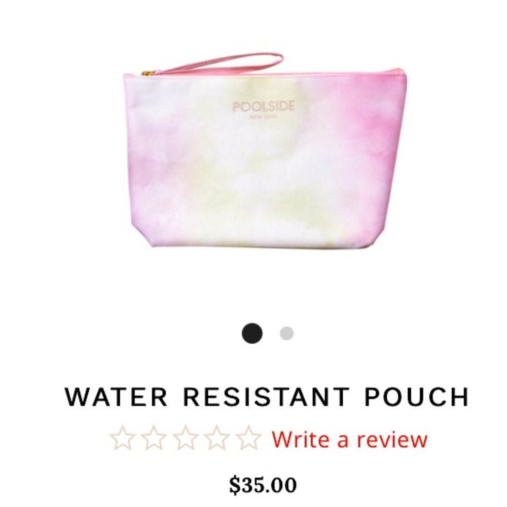 POOLSIDE water resistant tie dye zipper pouch